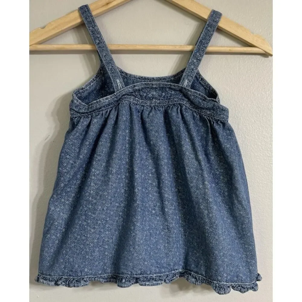 Polo Ralph Lauren Denim Skirtall Toddler Girl 3T Dress Vintage Pockets 90’S